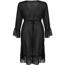 Trendyol Curve Plus Size Kimono & Kaftan - Black - Plain Cene