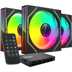 TACENS Mars Gaming MF3DPROKIT computer cooling system Computer case Fan 12 cm Black Cene