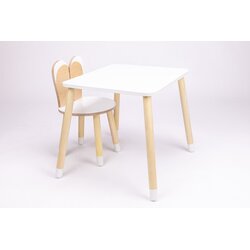 ToddlerInFamily SET OTROKE MIZICE IN STOLKA BUNNY (VE BARV)-Natur/Bela Cene