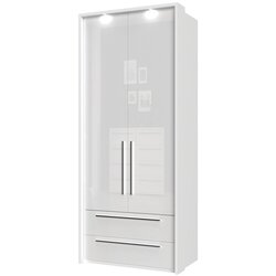 Jela Jagodina jela plakar P22B/PN - kolekcija piano - kristalno bela/kristalno bela hg lak - 97x226x60 cm Cene