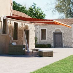  Samostojeća automatska tenda 400 x 300cm narančasto-smeđa Cijene