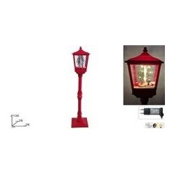 Dueesse Novogodišnji crveni lampion sa vozićem/ efektom padanja snega/ svetlom i muzikom 135cm Cene