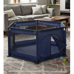 Delunaro dečija ogradica šestougaona 128x110x65cm ( KLK2606-Navy ) Cene