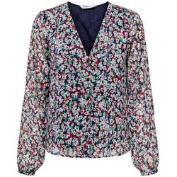Only Bluza 'DANIELLE' noćno plava / zelena / crvena / bijela Cene