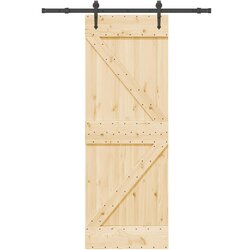 vidaXL Klizna vrata s priborom za montažu 70 x 210 cm masivna borovina Cijene