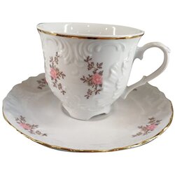 Cmielow ROCOCO DEKOR, SKODELICA S PODSTAVKOM ZA KAVO, 250 ML, 6 KOS, (5000043331) Cene