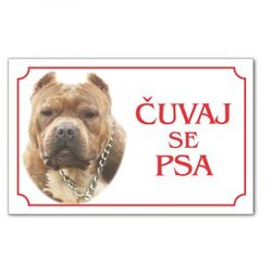 Iguana tabla čuvaj se psa - pit bul Cene