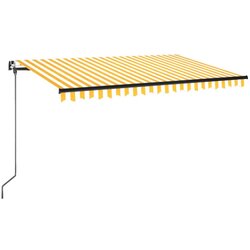 Maison Chic Ročno zložljiva tenda - Senčniki 400x350 cm rumena in bela, (22041212) Cene