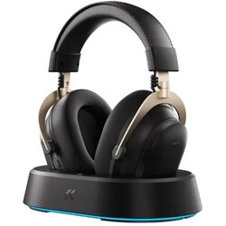 MCHOSE bežične gaming slušalice V9 turbo 60mm/Tri-mode/2000mAh/Black gold + charging dock rgb Cene