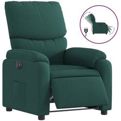 Maison Chic Električni naslanjač - Relax naslanjač temno zeleno blago, (22061879) Cene