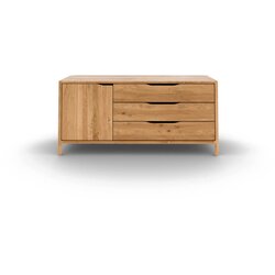 The Beds Niska komoda od punog hrasta u prirodnoj boji 140x64 cm Twig – Cene