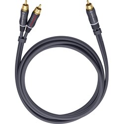 Oehlbach 23703 cinch avdio Y-kabel [2x moški cinch konektor - 1x moški cinch konektor] 3.00 m antracitna pozlačeni konektorji, (20431806) Cene