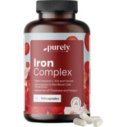 Iron Complex - železo z vitaminom C in B12 - 180 kaps. Cene