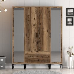 Hanah home kumsal rtr - walnut walnut wardrobe Cene