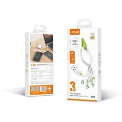Ldnio USB Kabal LC95 3 in 1 15cm Cene