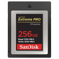 Sandisk memorijska kartica extreme pro cfexpress card type b, 256GB, 1700MB/s read, 1200MB/s write Cene