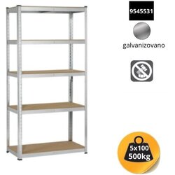 Medacom polica metal-medijapan 180x100x35cm, 5x100kg, galva Cene