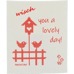 OWOSCHFETZN Gobasta krpa "Križni šiv" - Wisch you a lovely day! Cene