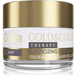 Delia Cosmetics Gold & Collagen Therapy krema za noć povećava elastičnost kože 50 ml Cijene