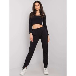 RUE PARIS Sweatpants-RV-DR-7365.17P-black Cene