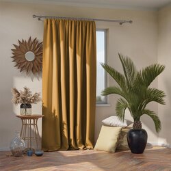 AmeliaHome senf žuta zavjesa Pleat, 140 x 270 cm Cene