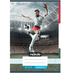 NEBULO Spajalica bilježnica s uzorkom mađarske nogometne teme, karirani, 27-32 A/5 Cene