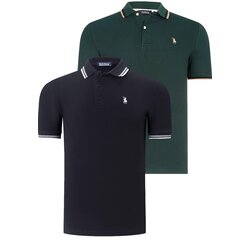Dewberry DUAL SET T8594 MENS T-SHIRT-BLACK-HATE Cene