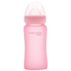 Everyday baby staklena bočica, 240ml Healthy+ , Roza Cene