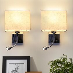 Nettlife komplet 2 LED stenskih svetilk za notranjo uporabo, spalnica, dnevna soba, posteljna svetilka s fleksibilno bralno roko E27, (22136455) Cene