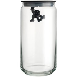 Alessi Steklena doza s črnim pokrovom Gianni 10,5cmxh20 / 1400ml / steklo, (20455613) Cene