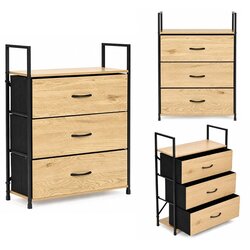 ModernHome LOFT komoda s 3 tekstilnimi predali 59 × 24 × 81 cm Cene