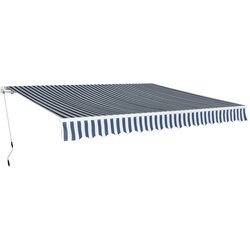  Sklopiva tenda na ručno upravljanje 400 cm plavo-bijela Cijene