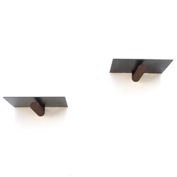 Kalune Design polica za knjige WR042 brownblack decorative metal wall shelf Cene