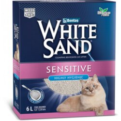 White Sand cat sensitive grudvajući posip 6l Cene