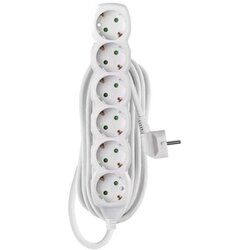 Emos Podaljšek 5 m / 6 vtičnic / beli / PVC / 1,5 mm2 Cene