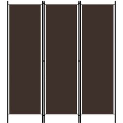 vidaXL Sobna pregrada s 3 panela smeđa 150 x 180 cm Cijene