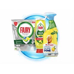 Fairy Mr. Proper Set za Čišćenje 3u1, Platinum + Mr. Proper 800 ml + Lemon 545 ml Cijene