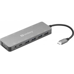Sandberg USB-C 13-in-1 priklopna postaja za prenosnike, (20470215) Cene