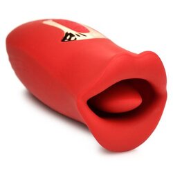 Lickgasm Kiss + Vibrating Kiss Stimulator - Red Cene