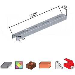 Dabel šina za modularne nosače polica M5000 Silver 2000/19/12mm Q 1713176 Cene