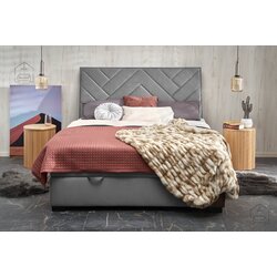 Xtra furniture Postelja Continental 1 - 160x200 cm - siva/Monolith 85, (20932036) Cene
