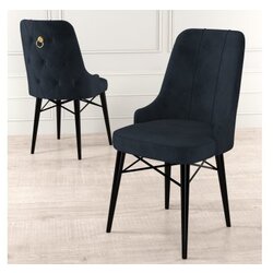 Hanah home set 4 stolice pare anthracite black Cene