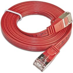 Slim Wirewin PKW-STP-SLIM-KAT6 3.0 RT RJ45 omrežni kabel\, Patch kabel CAT 6 U/FTP 3.00 m rdeča ploščati 1 kos, (20418075) Cene