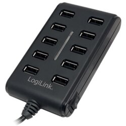 Logilink UA0125 USB Hub 10-Port USB2.0 with power adapter 3.5A, | Cene