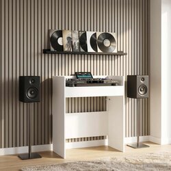 Dj stol Bijela 102 x 45 x 102 cm Konstruirano drvo Cene