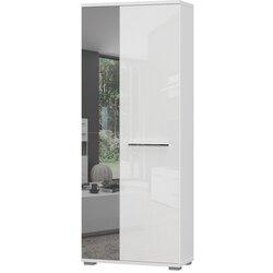 Jela Jagodina vitrina PIANO-V2OG - kolekcija piano - kristalno bela hg lak/kristalno bela hg lak - 76x194x36 cm Cene
