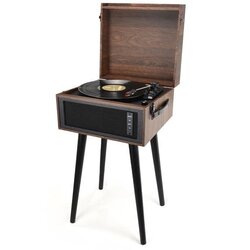Akai ATT-101BT retro gramofon s Bluetooth 5.0, USB/SD in vgrajenimi zvočniki – rjav Cene