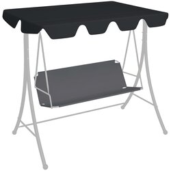 vidaXL Streha za vrtno gugalnico črna 188/168x145/110 cm, (20580658) Cene