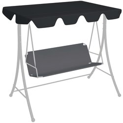 vidaXL Zamjenski krov za vrtnu ljuljačku crni 188 / 168 x 110 / 145 cm Cijene