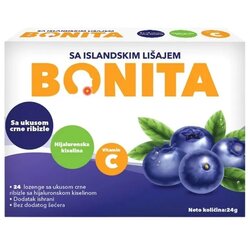 Bonita Lozenge Crna ribizla i hijaluronska kiselina, 24 komada Cene